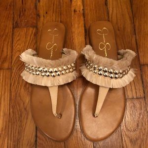 Jessica Simpson ‘Crespo’ Studded Fringe Sandals